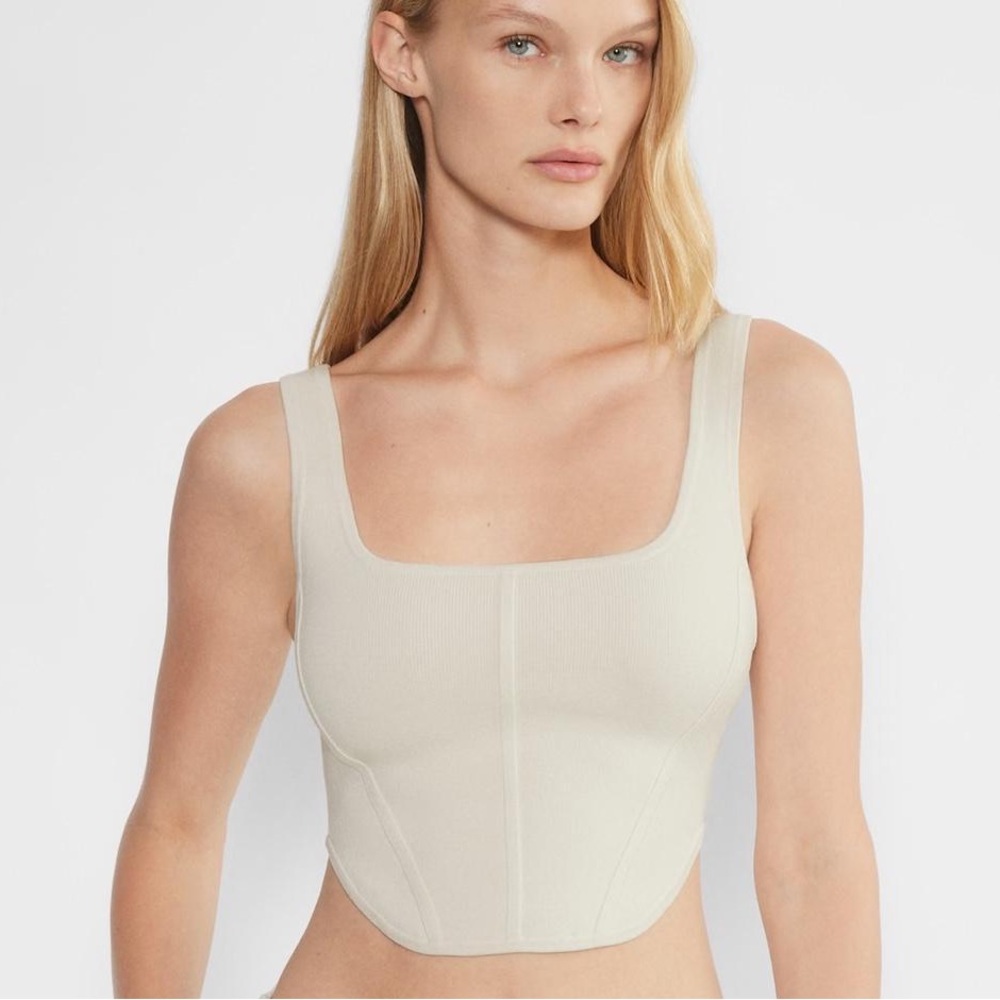 Aritzia Babaton Sculpt Knit Bustier Tank